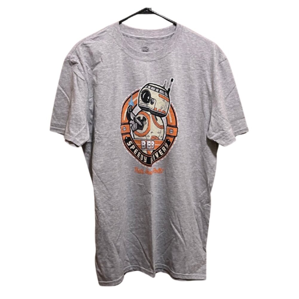 Funko Gray Short Sleeve T-Shirt with Orange and Black BB-8 Graphic